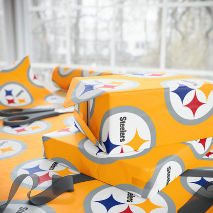 Pittsburg Steelers NFL Football Birthday Gift Wrapping Paper Holiday