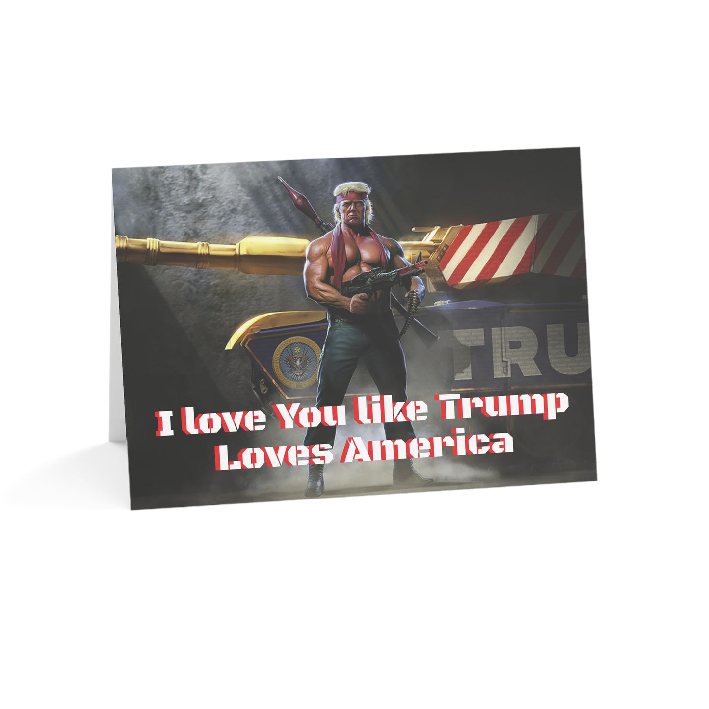 Ich liebe dich wie Trump Loves America MAGA-Jubiläumsgrußkarten