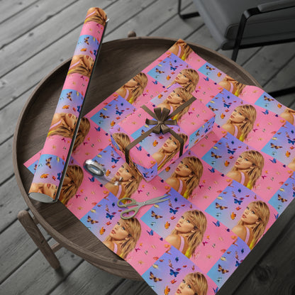 Taylor Swift singer era butterfly holiday present Birthday Gift Wrapping Papers