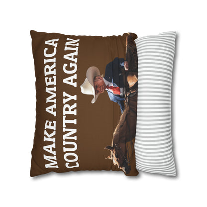 Make America Country Again Cowboy Trump 2-sided Throw Pillow Case