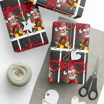 Patrick Mahomes Kansas City Chiefs white NFL Football Birthday Gift Wrapping Papers