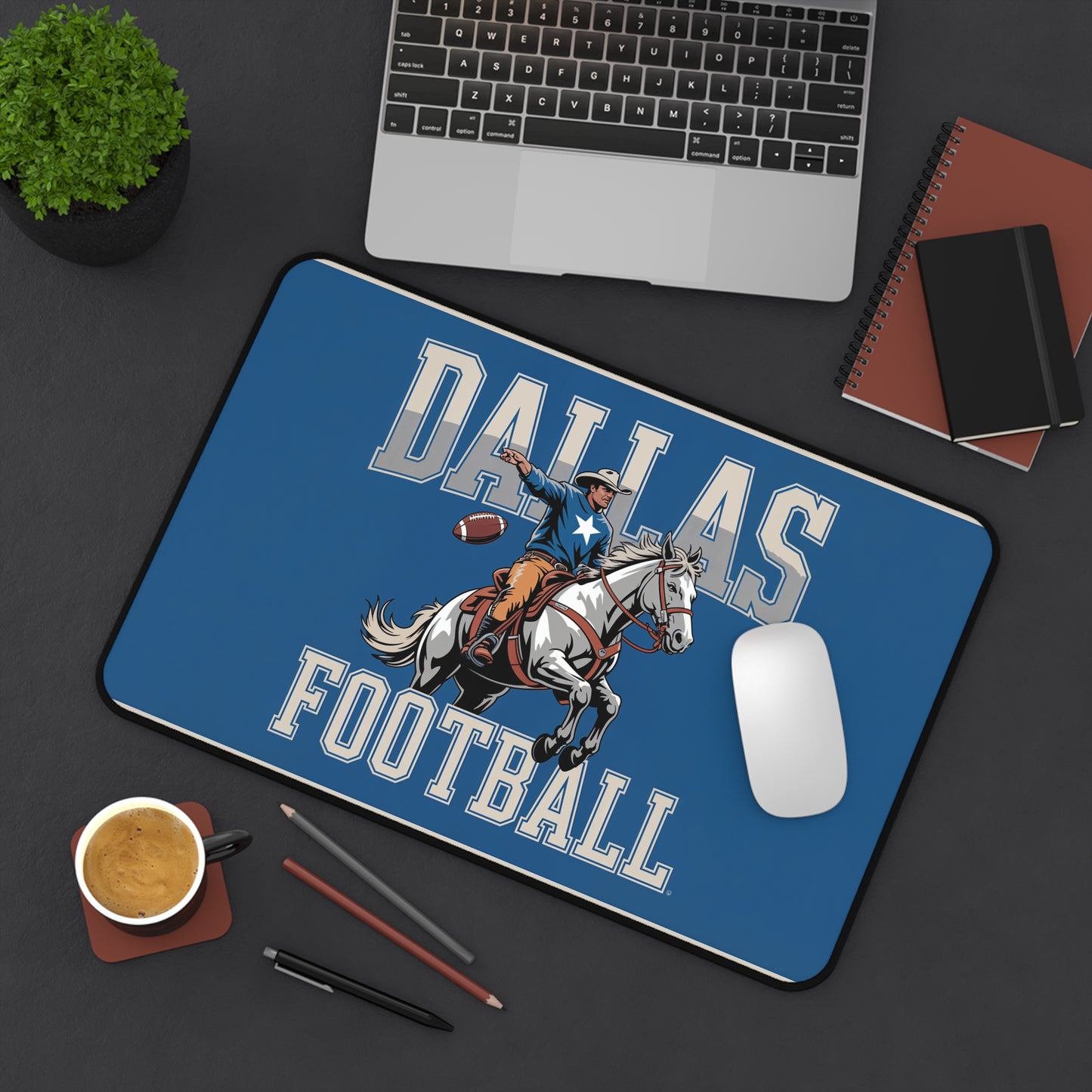 Dallas Football High Definition Print Non Slip Desk Mat Office Home Mouse Pad Sports Fan Gift Ultra Smooth Surface Rubber Backing