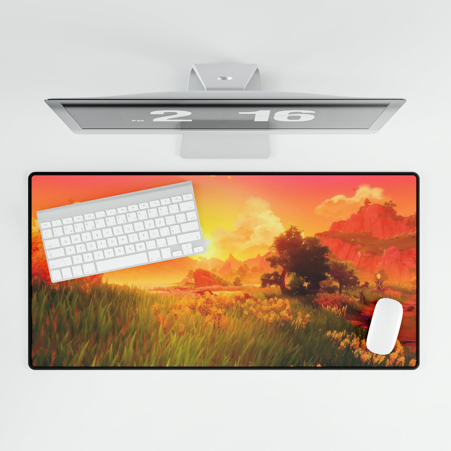 Genshin Impact Sunset Furina Aether Paimon Neuvillette High Definition PC PS Video Game Desk Mat