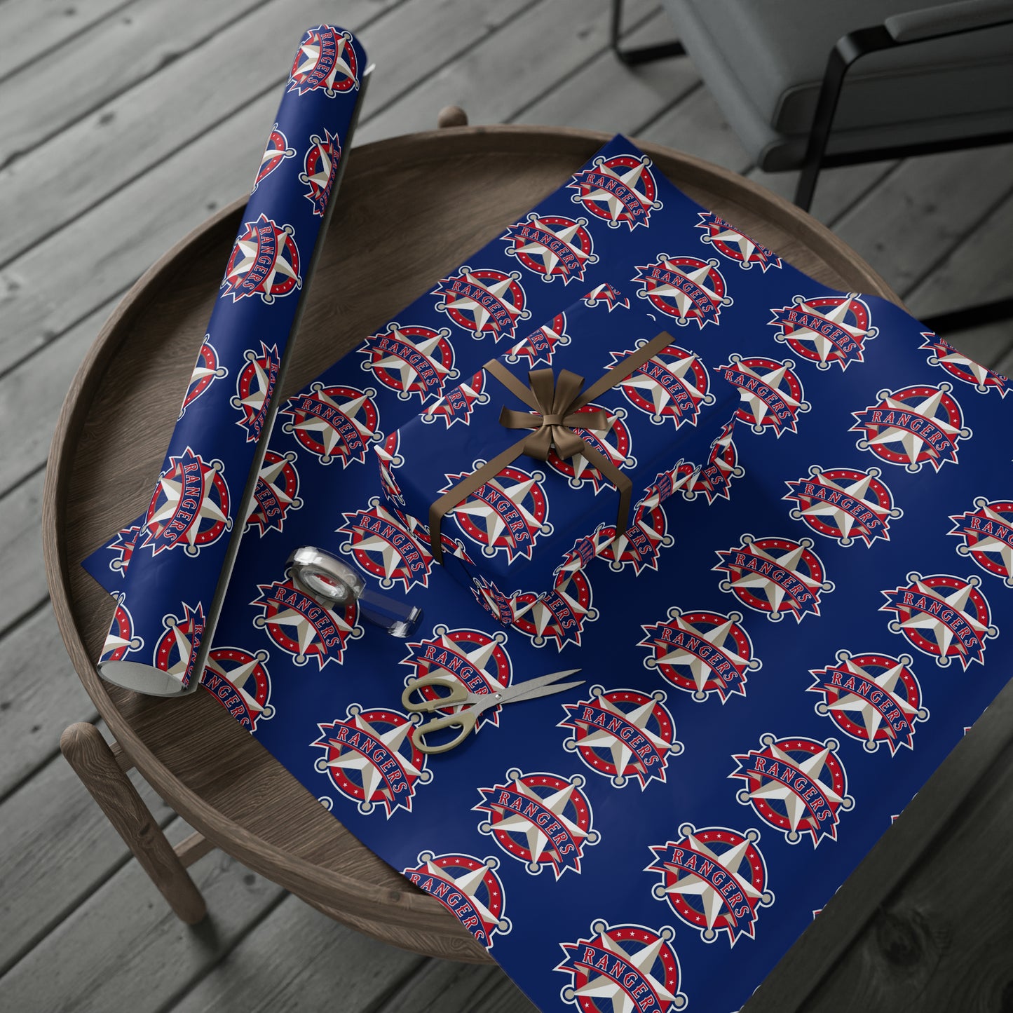 Texas Rangers Baseball MLB Birthday Gift Wrapping Paper Holiday Sports