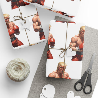 Trump the Boxer Christmas Gift Wrapping Papers