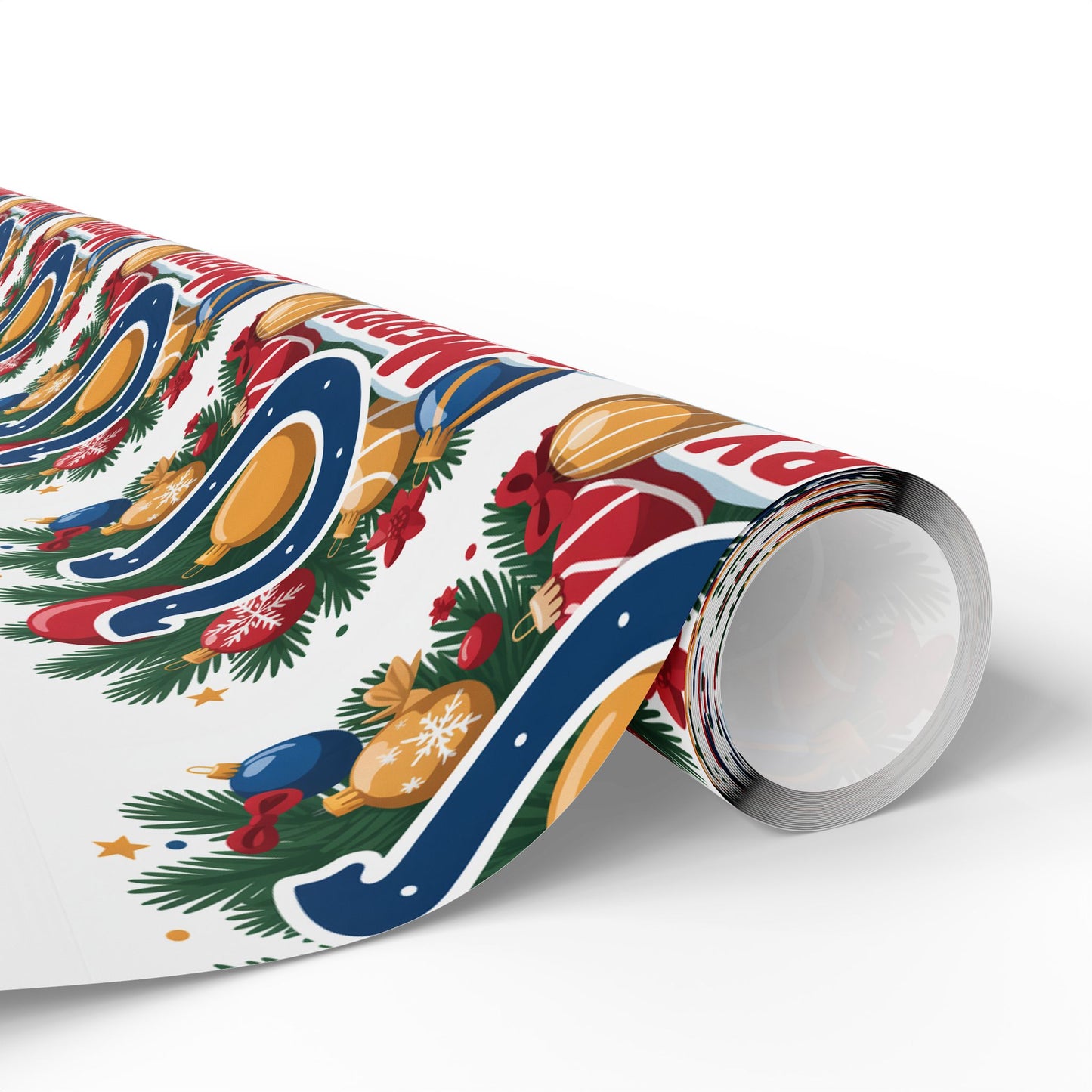 Colts Football Merry Christmas Sports Gift Wrap, Holiday Present Wrap, Christmas Gift Wrap, Gift Packaging