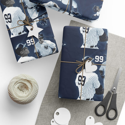 Aaron Judge New York Yankees Baseball MLB Birthday Gift Wrapping Paper Holiday