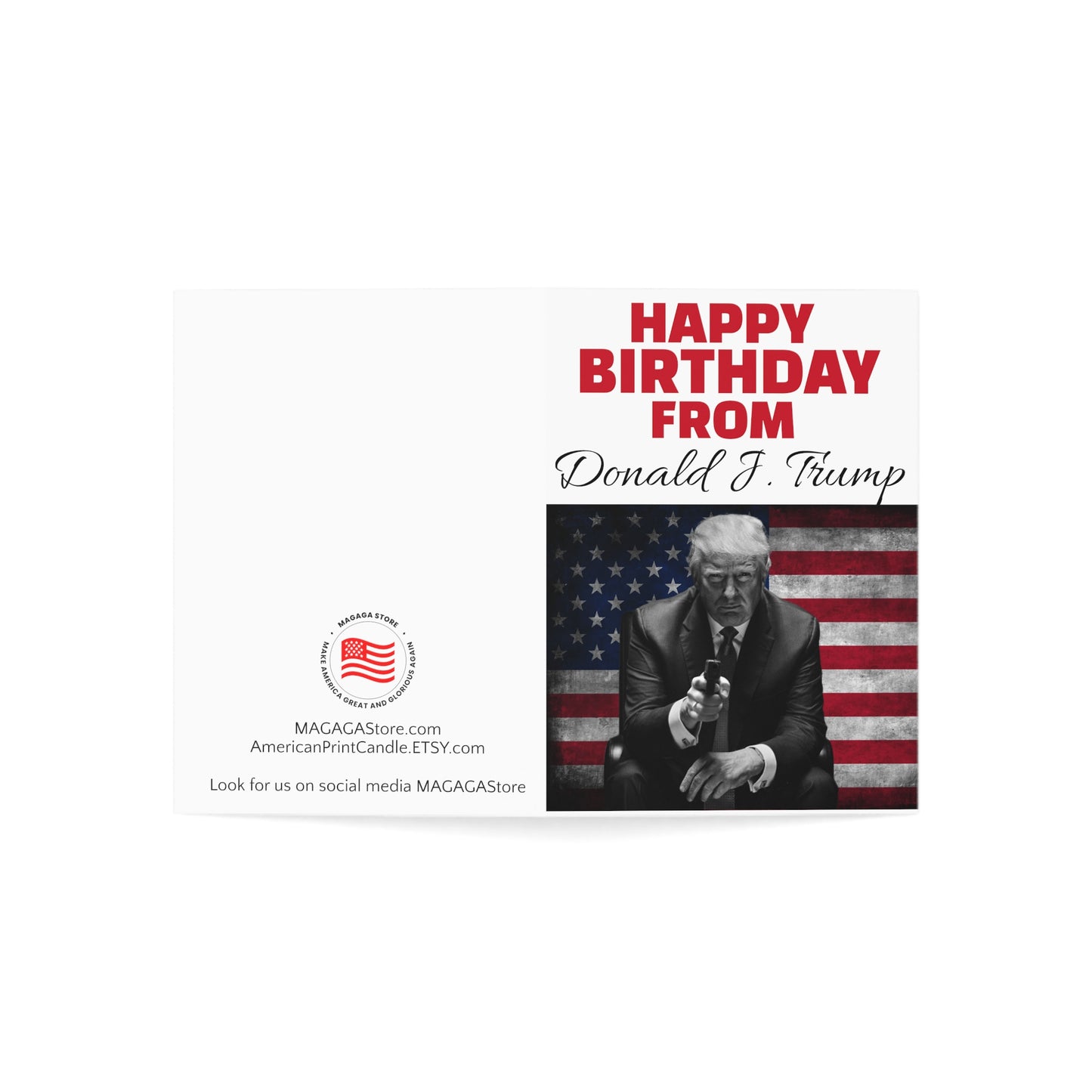 Alles Gute zum Geburtstag von 2A Donald J. Trump MAGA Grußkarte