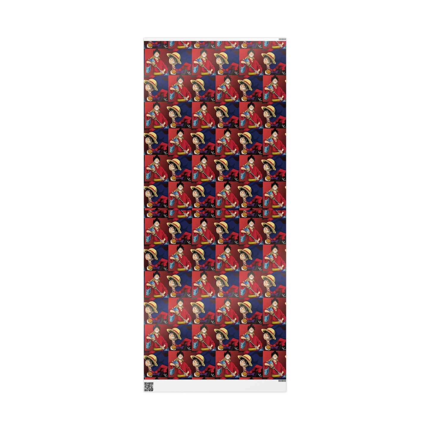 Monkey Luffy Red and Blue Anime Cartoon One Piece Birthday Gift Wrapping Papers