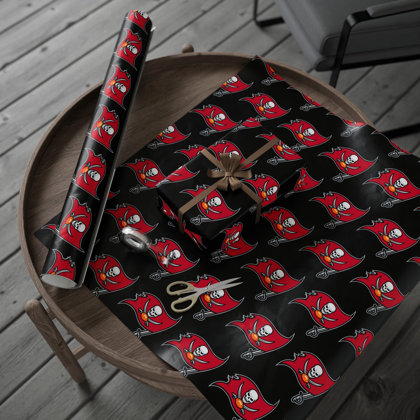 Tampa Bay Buccaneers NFL Football Birthday Graduation Gift Wrapping Paper Holiday