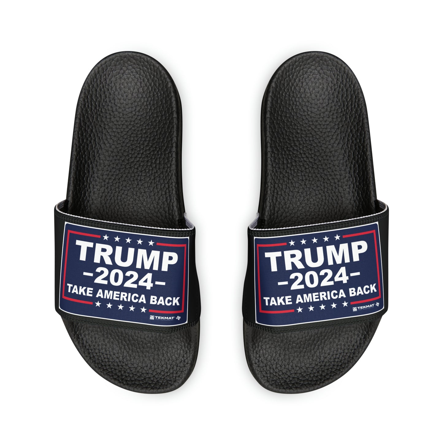 Women's Trump 2024 Take America Back Comfy PU Slide Sandals