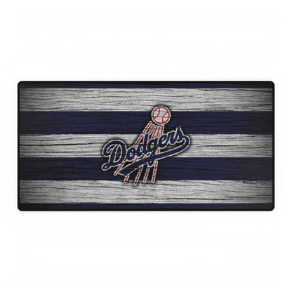 Los Angeles Dodgers Wood Look MLB Baseball High Definition Desk Mat Mousepad