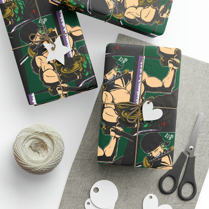 One Piece Roronoa Zoro Anime Cartoon Birthday Gift Wrapping Papers