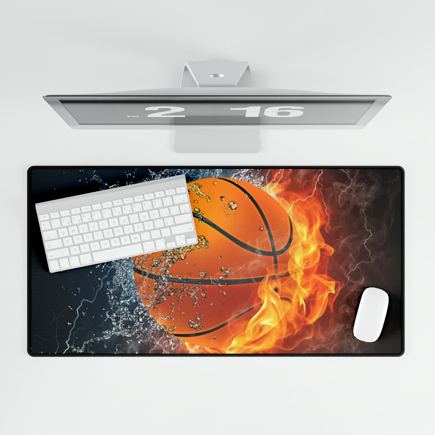 Feuer und Eis NBA Basketball High Definition Schreibtischunterlage Mousepad