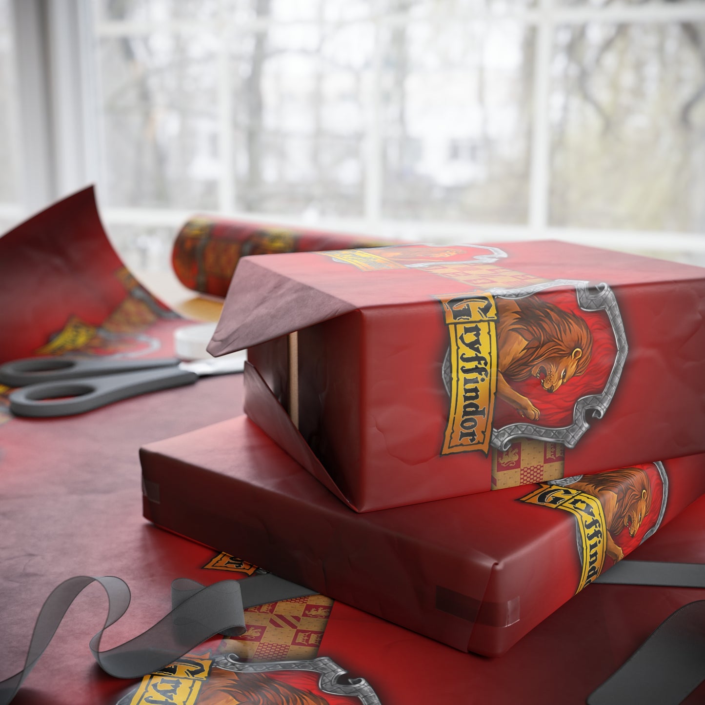 Gryffindor Hogwarts Houses Potter holiday present Birthday Gift Wrapping Papers