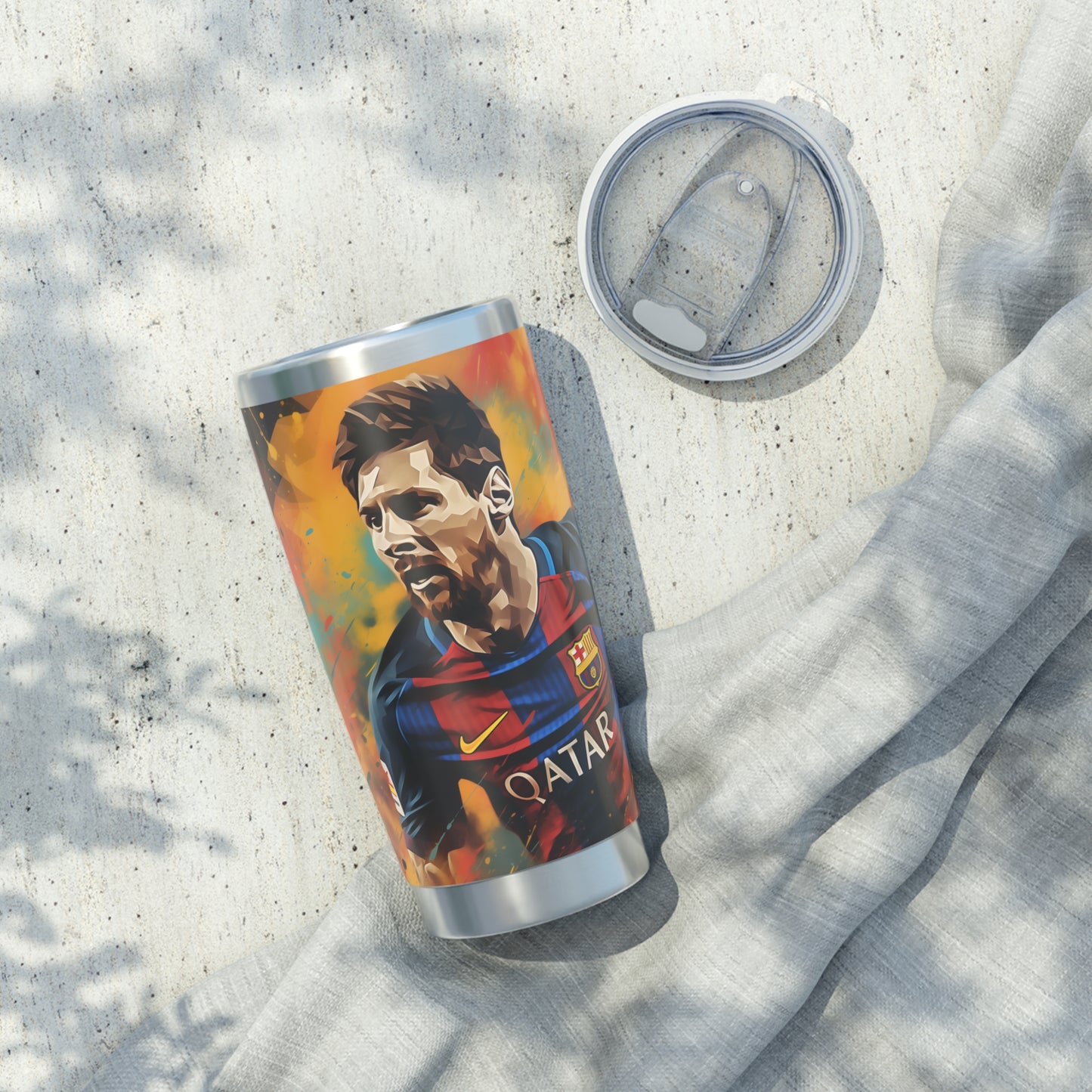 Barcelona Lionel Messi Art Edelstahl 20oz Tumbler