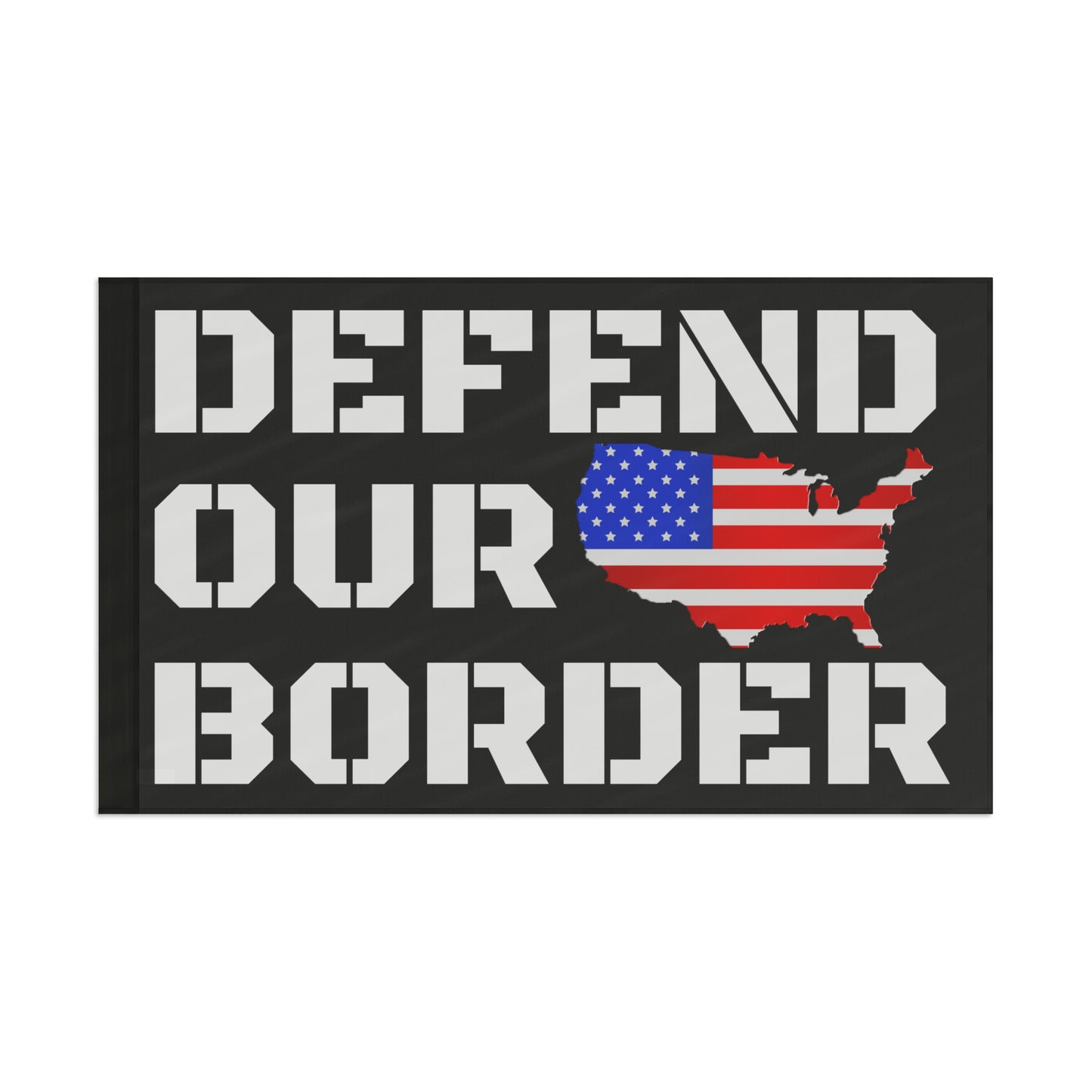 Verteidigen Sie unsere Border America-Flagge mit starkem High-Definition-Druck für den Innen- und Außenbereich