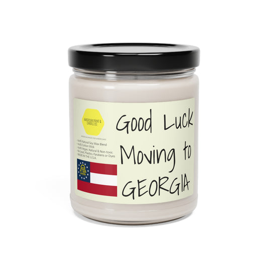 Good Luck moving to Georgia scented Soy Candle, 9oz