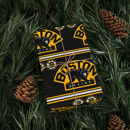 Boston Bruins NHL Hockey Birthday Gift Wrapping Papers Holiday Sports