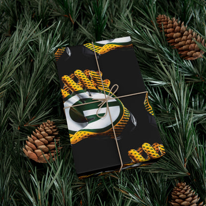 Green Bay Packers Gloves Birthday Gift Wrapping Paper football Holiday