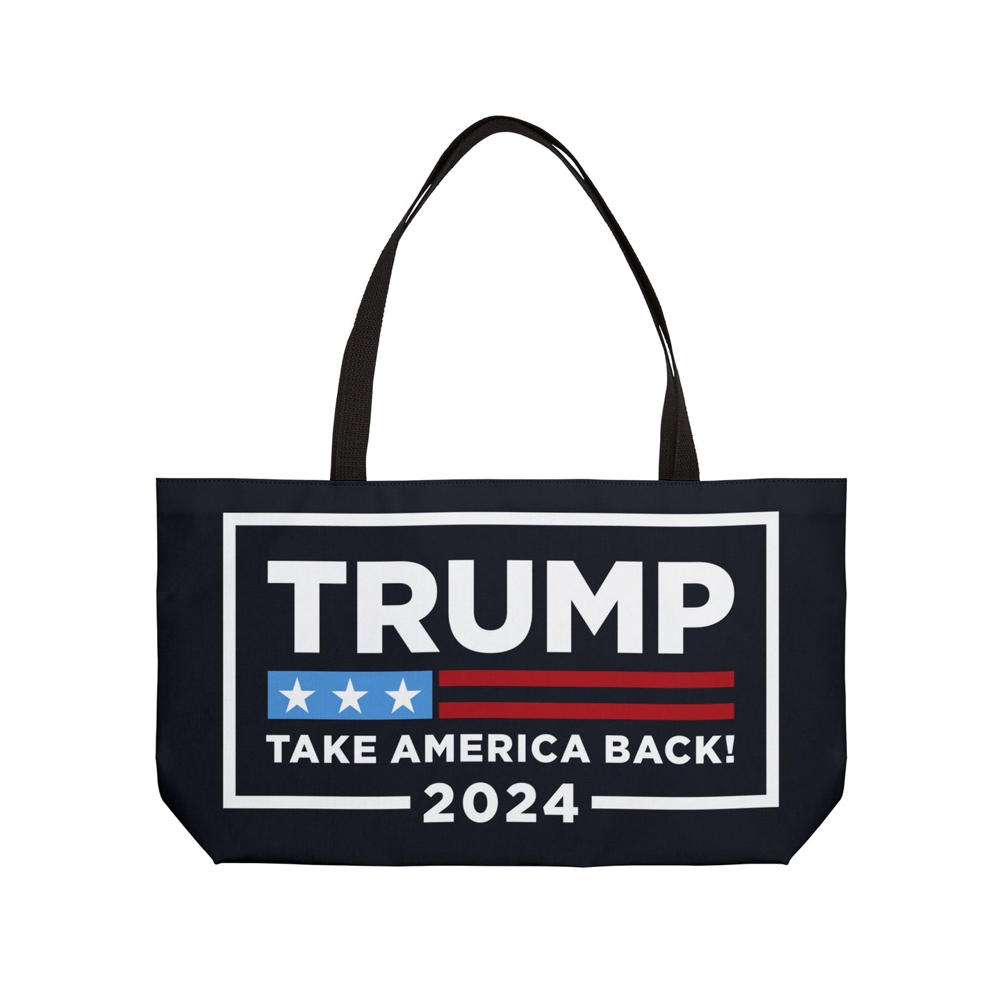 Trump Take America Back Black 2024 Large Rally Beach Travel Weekender Tote Bag