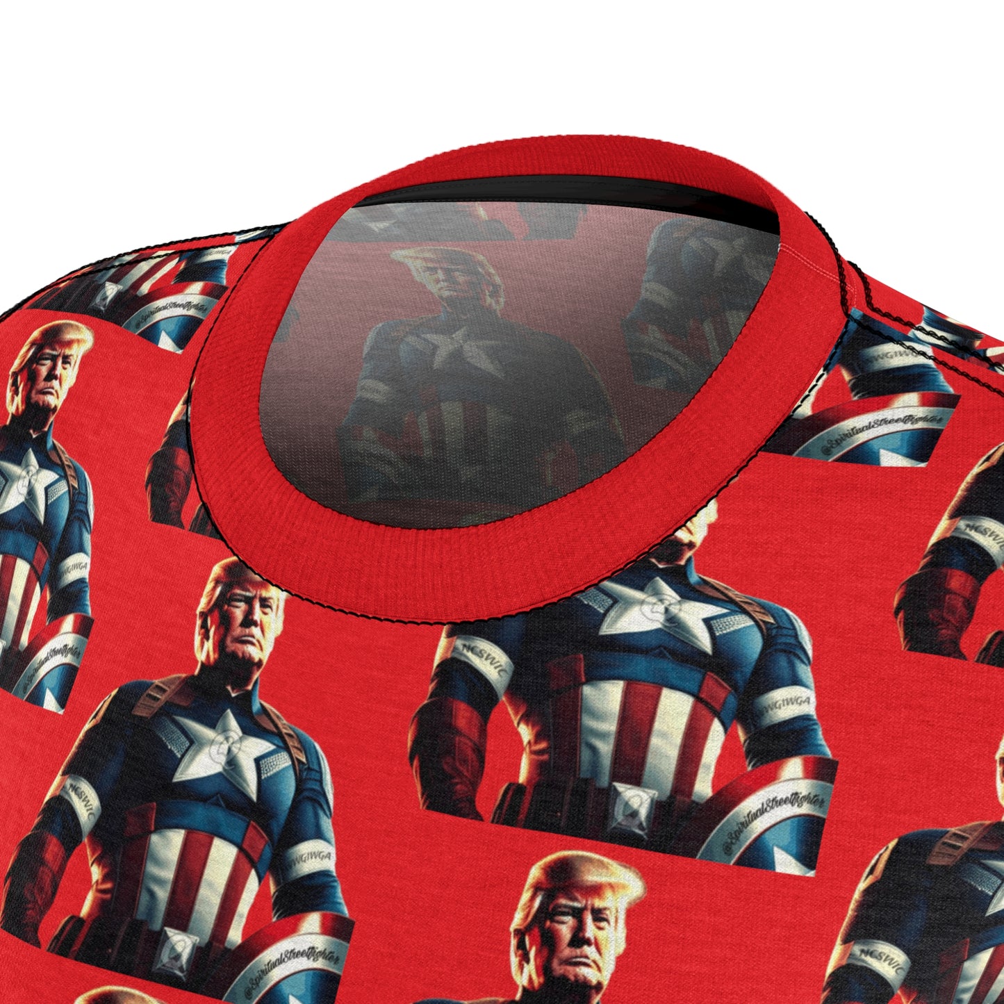 Captain Trump America Red Women's Cut & Sew Tee MAGA