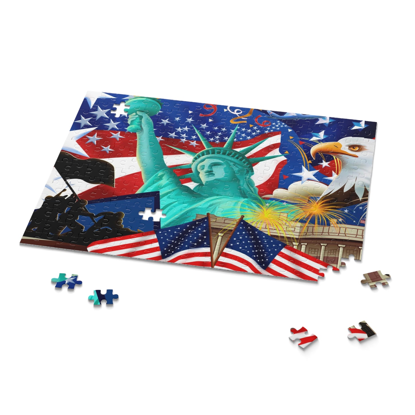 God Bless America Freedom (252 oder 500 Teile), hochwertiges, dickes Puzzlespiel