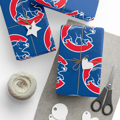 Chicago Cubs Baseball MLB Birthday Graduation Gift Wrapping Paper Holiday Xmas