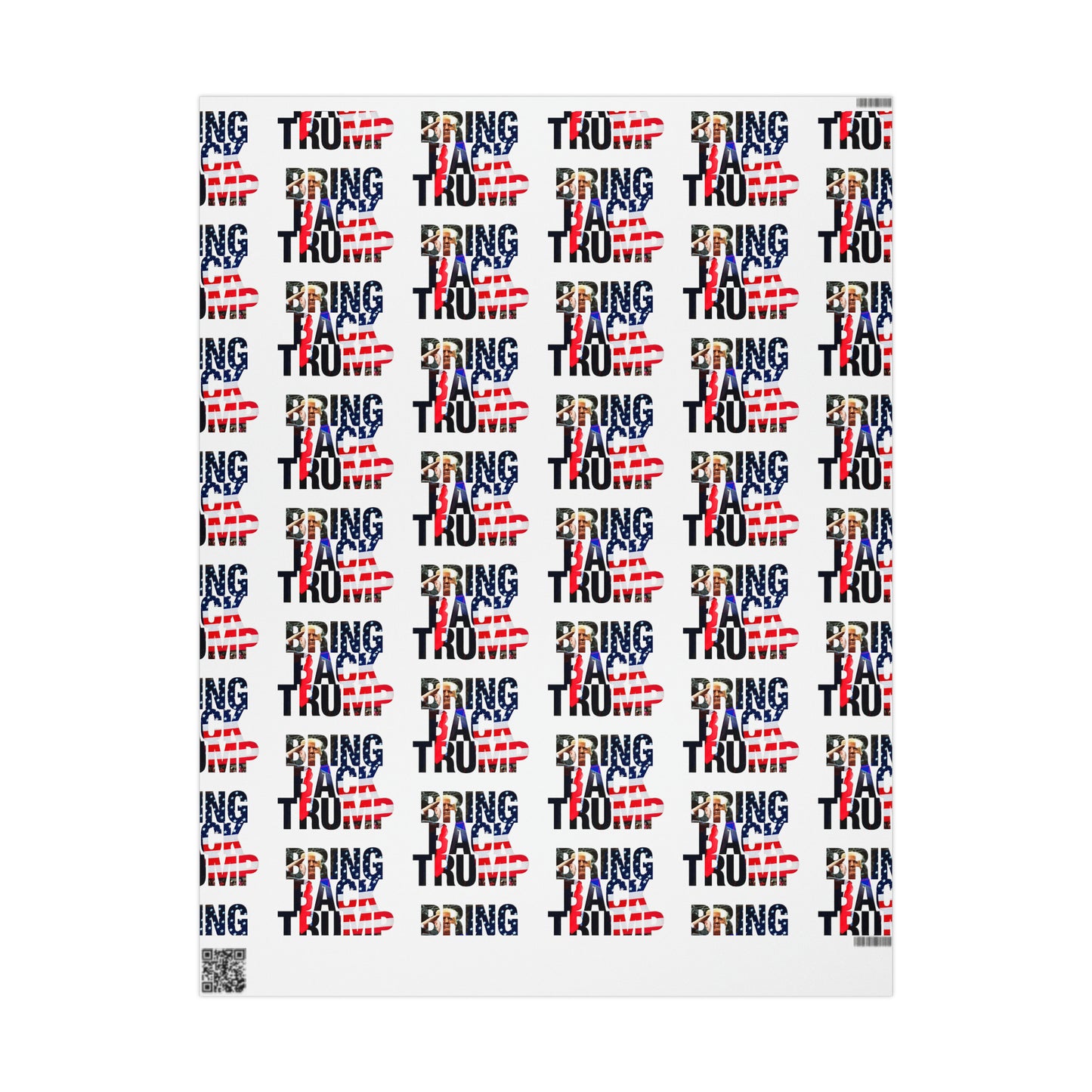 Bring Back Trump White Birthday Gift Present Wrapping Paper MAGA