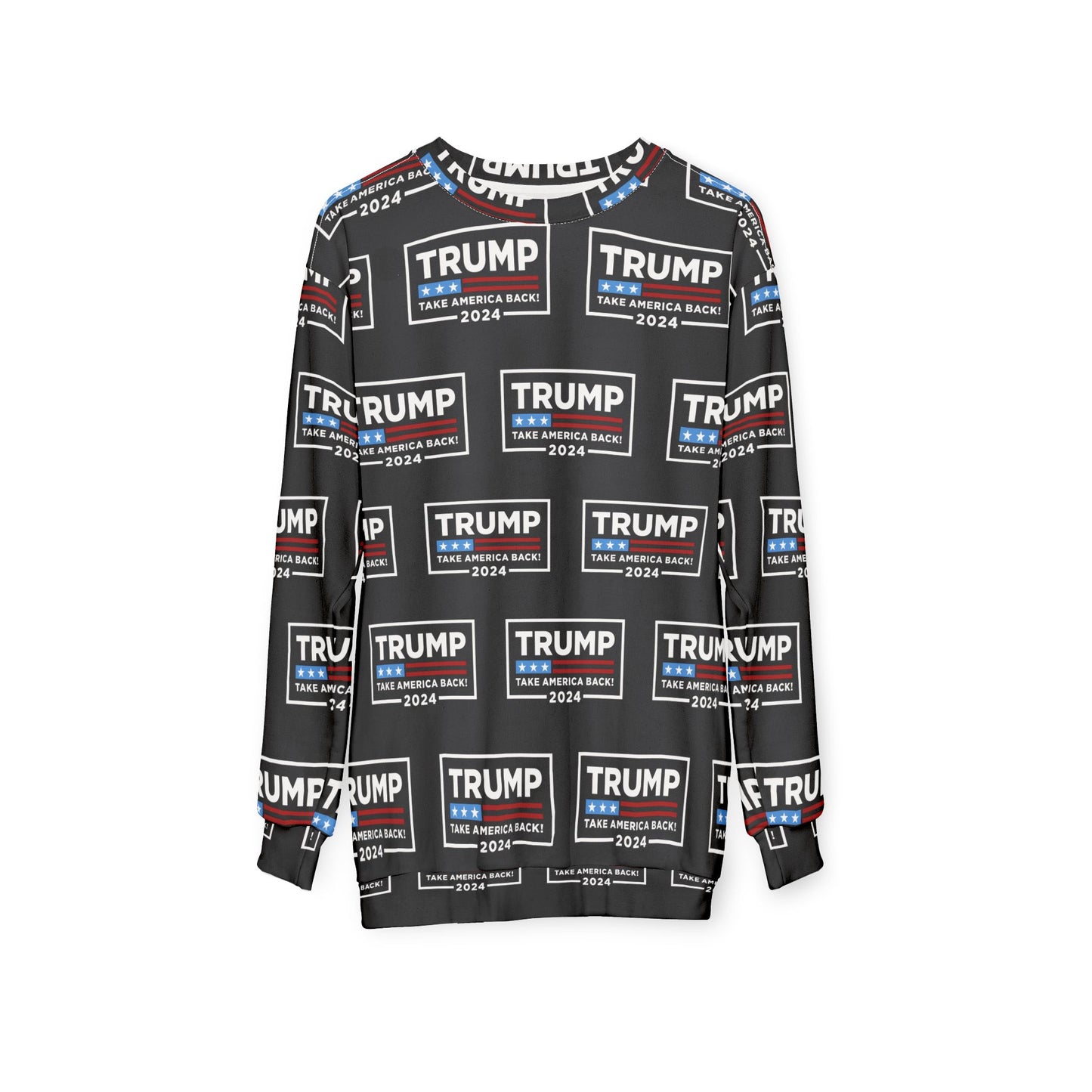 Trump MAGA Take America Back NOT ugly sweater Christmas party Made in U.S.A. Unisex Sweatshirt (AOP)