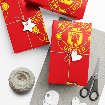 Manchester United Birthday Gift Wrapping Paper football soccer Holiday