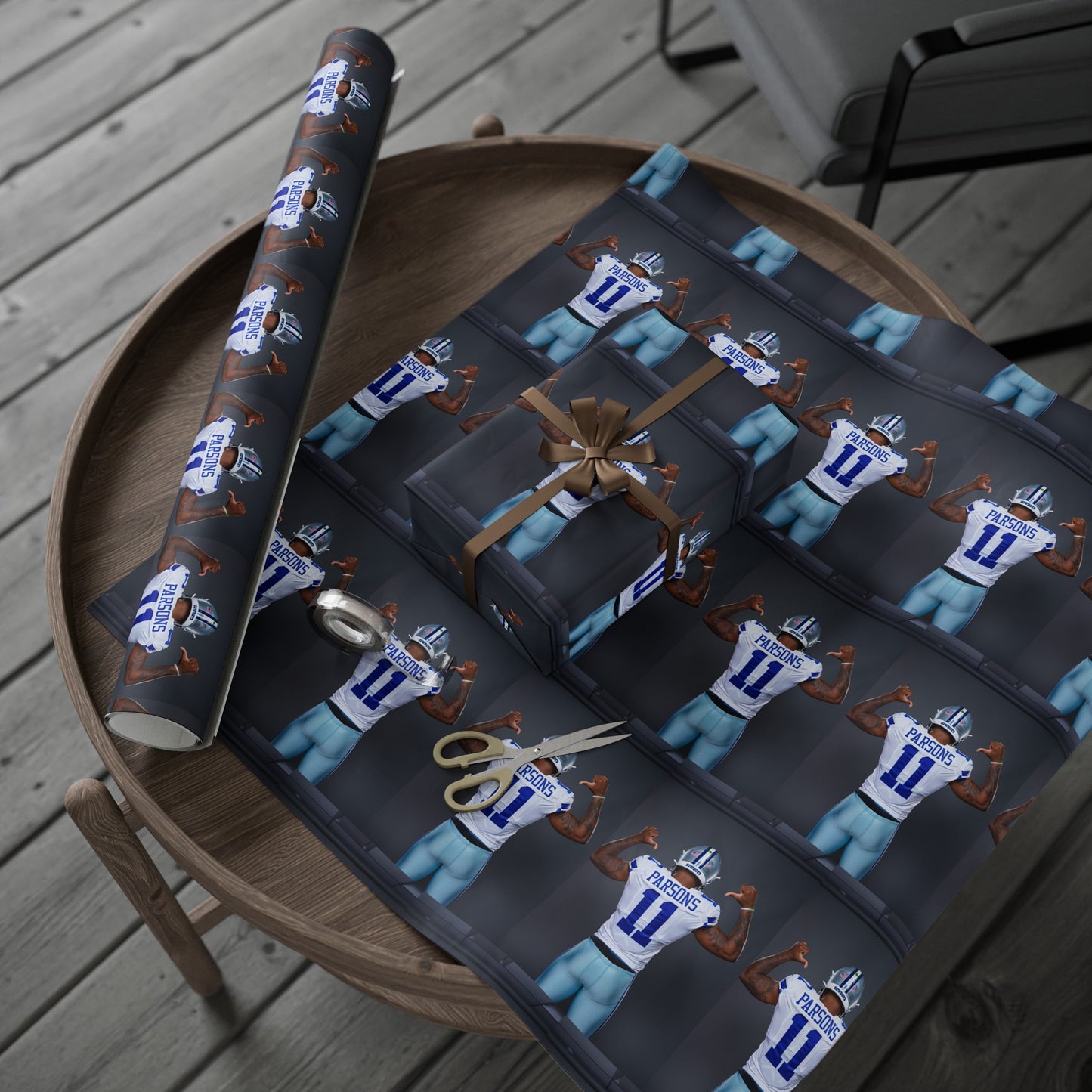 Micah Parsons Cowboys NFL Football Birthday Graduation Gift Wrapping Paper Holiday