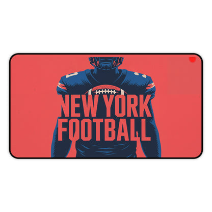 New York Football High Definition Print Non Slip Desk Mat Office Home Mouse Pad Sports Fan Gift Ultra Smooth Surface Rubber Backing