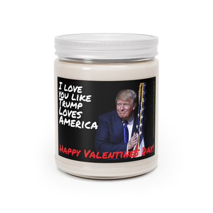 „I love you like Trump loves America“ Sojamischungskerze 9oz (Amerikanische Flagge)