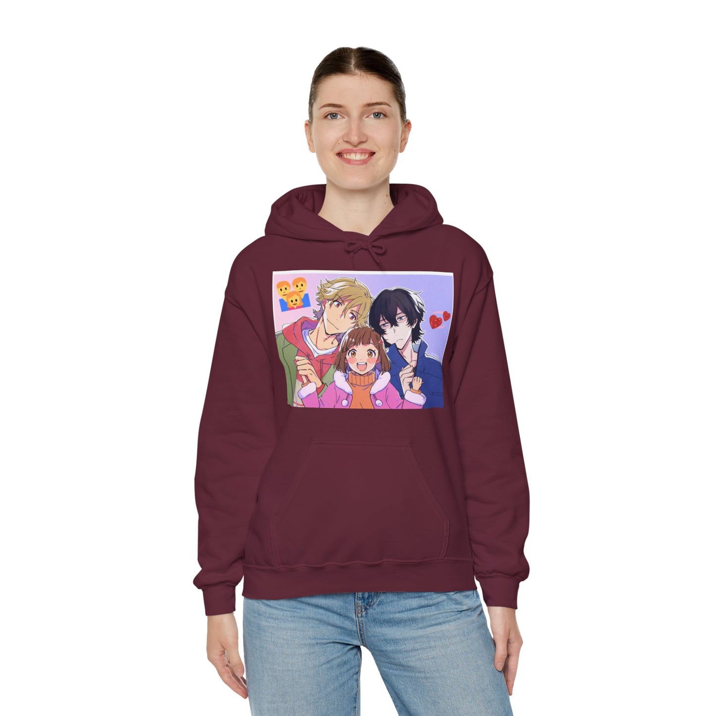 Buddy Daddies Anime Cartoon Unisex Heavy Blend Hooded Sweatshirt