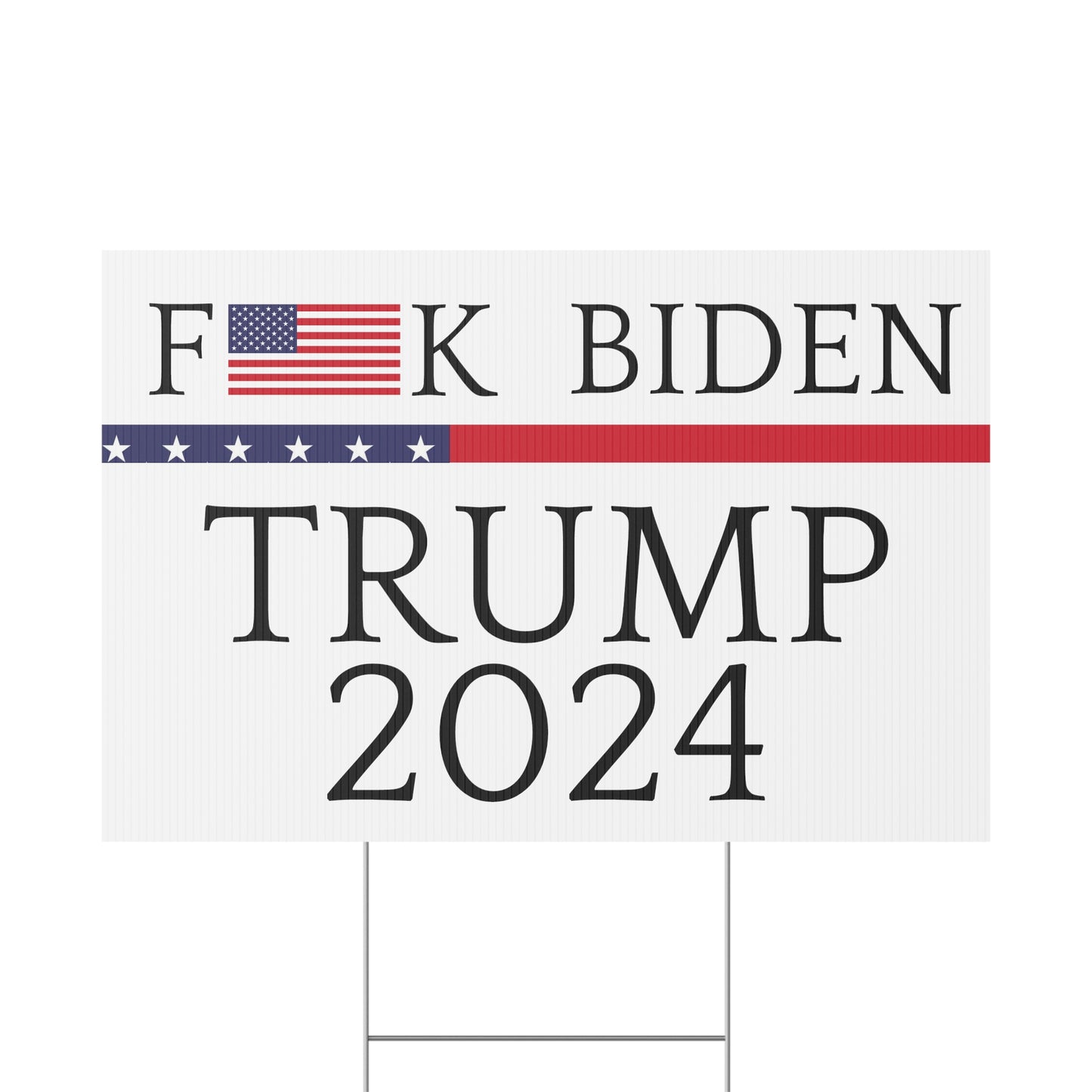 F**K Biden, TRUMP 2024 für den Präsidenten, Kunststoffschild