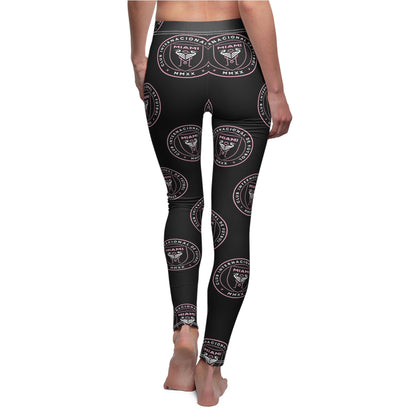 Inter Miami MLS Fußballlogo Schwarze Damen-Leggings