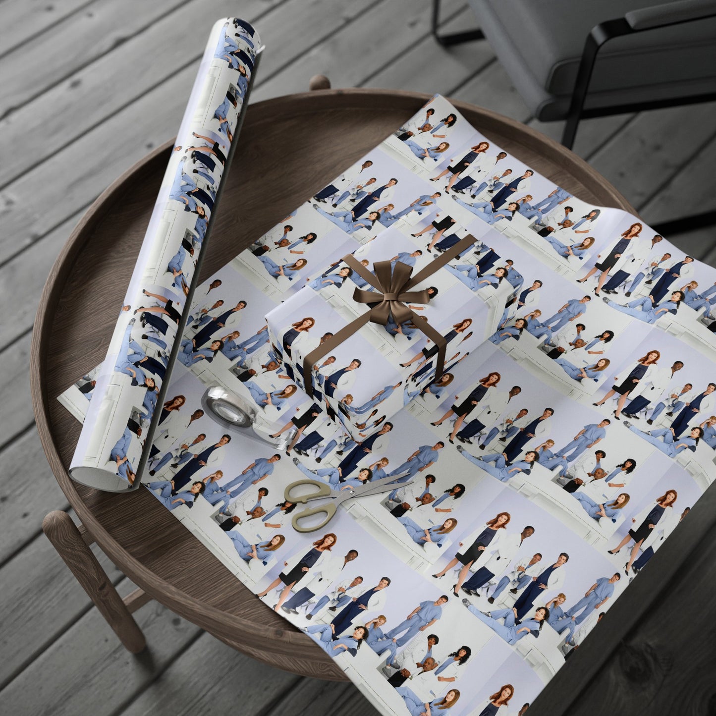 Greys Anatomy TV Show Main Characters Birthday High Def Gift Wrapping Paper