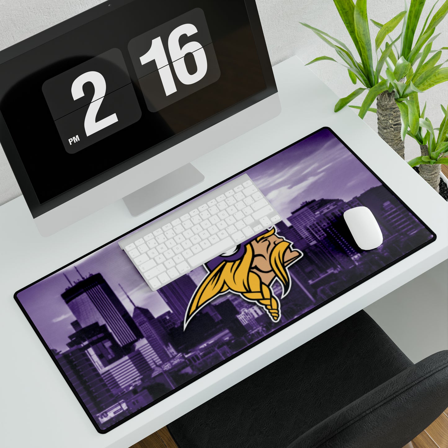 Minnesota Vikings Cityscape logo NFL Football High Definition Print Desk Mat Mousepad