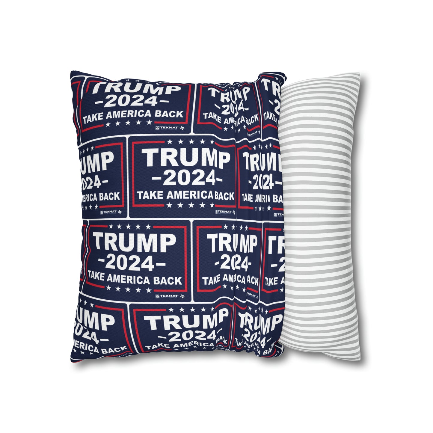 Trump 2024 Take America Back Blue Throw Pillow Case