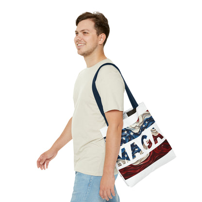 MAGA Red White and Blue Trump Rally Heavy Duty Tote Bag