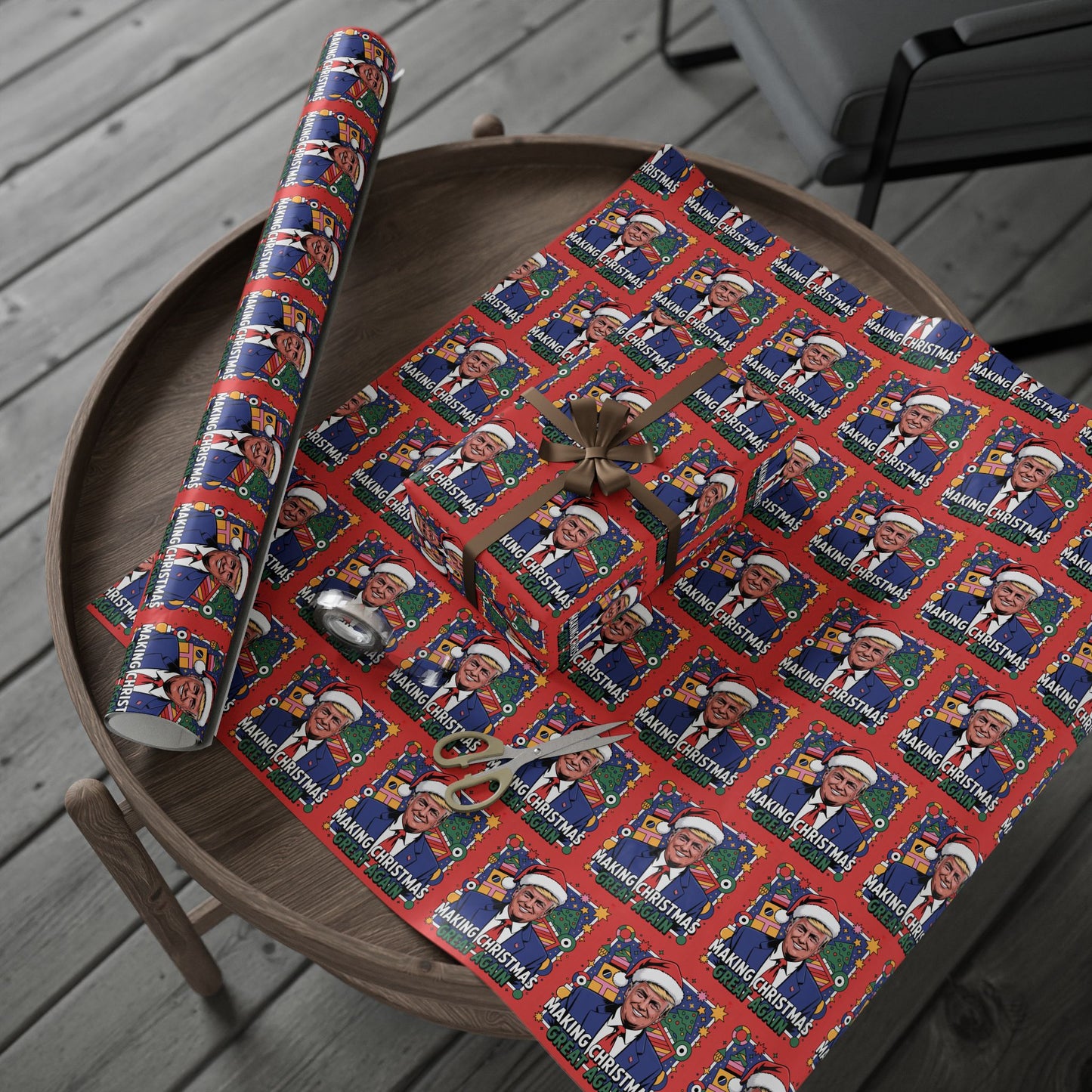 "Making Christmas Great Again" Style 2 Trump Christmas Wrapping Paper