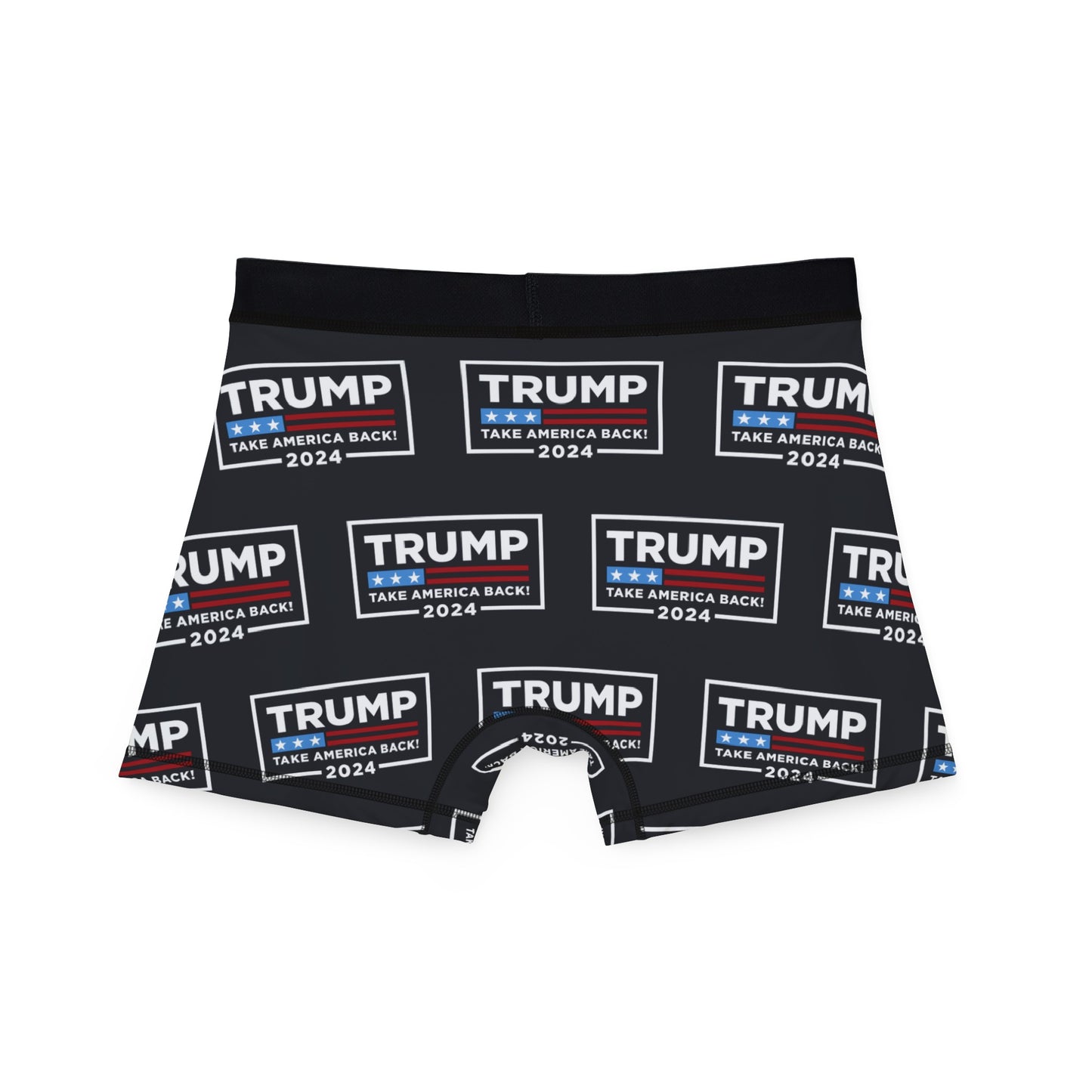 Trump 2024 Take America Back Black MAGA All over Men's Boxer Briefs Underwear
