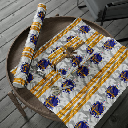 Golden State Warriors NBA Birthday Gift Wrapping Paper Basketball Holiday