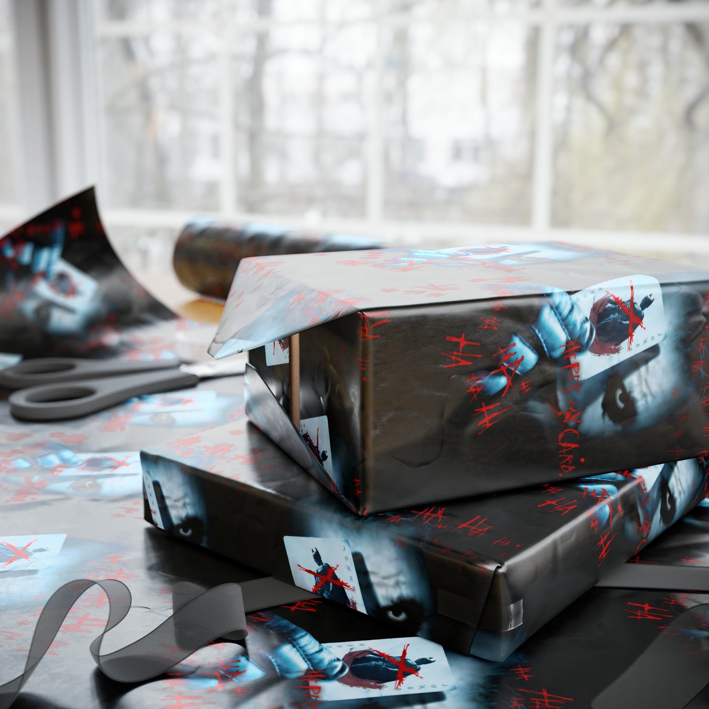 Joker Dark Knight Ledger holiday present Birthday Present Gift Wrapping Papers