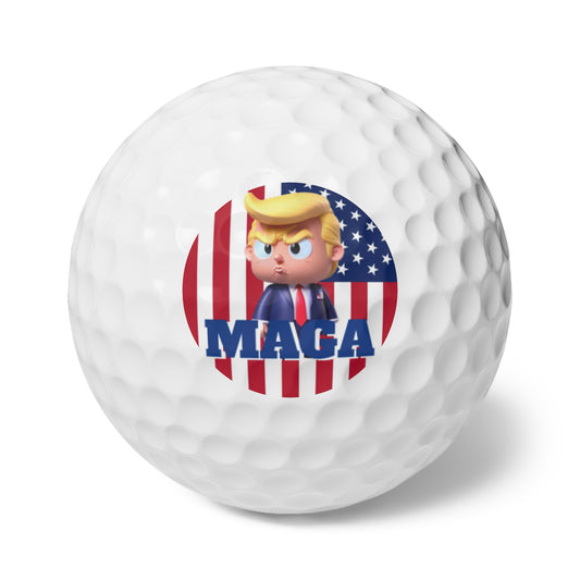 Ultra MAGA Little Trump 2024 High Quality Golf Balls, 6pcs