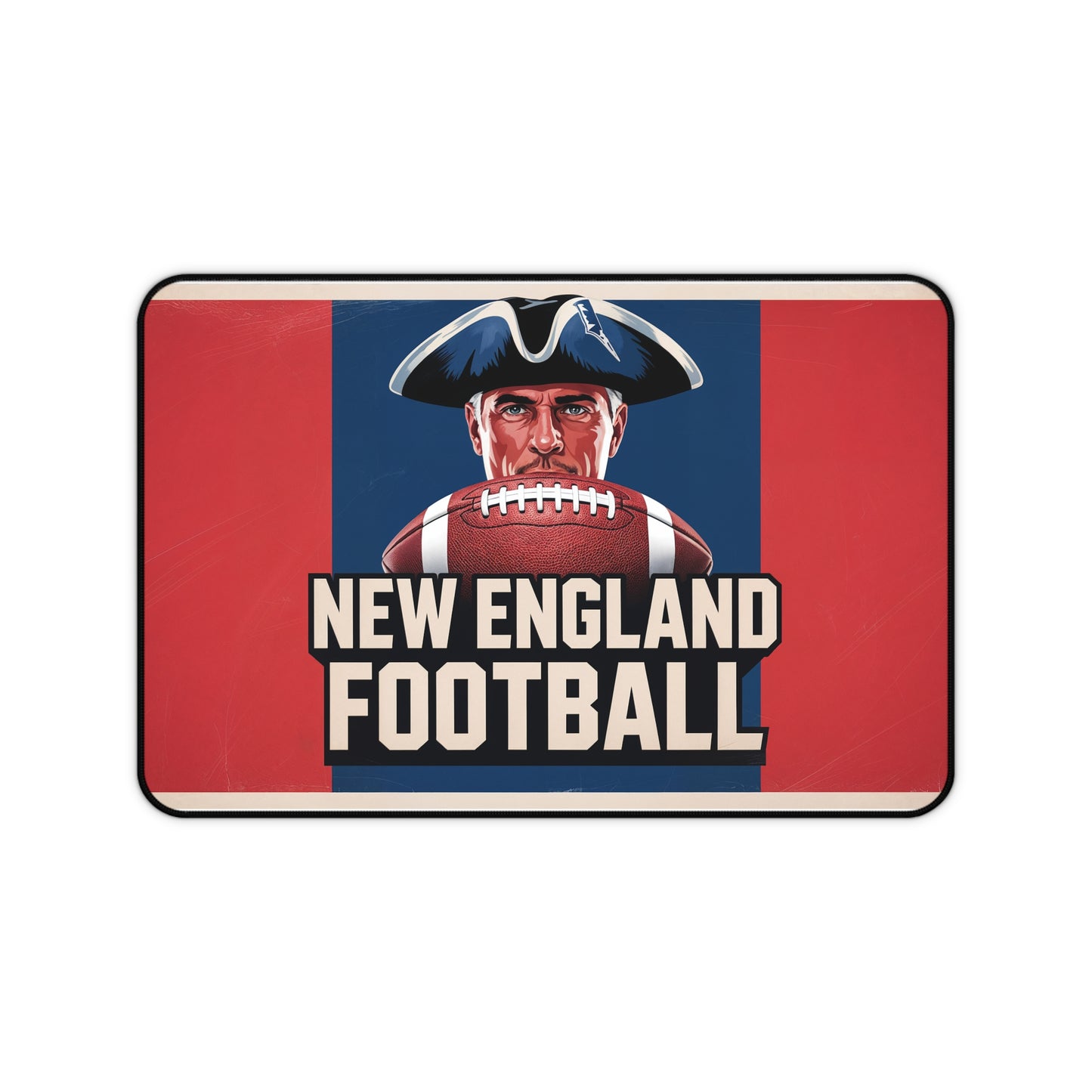 New England Football High Definition Print Non Slip Desk Mat Office Home Mouse Pad Sports Fan Gift Ultra Smooth Surface Rubber Backing