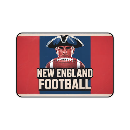 New England Football High Definition Print Non Slip Desk Mat Office Home Mouse Pad Sports Fan Gift Ultra Smooth Surface Rubber Backing