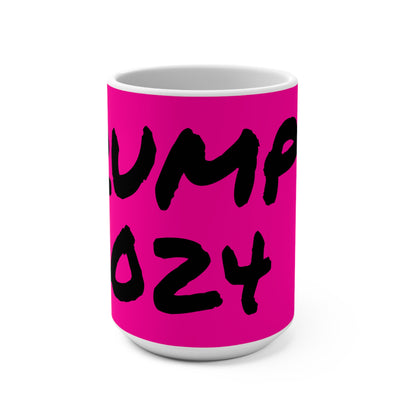 Hot Pink Trump 2024 Jumbo Ceramic Coffee Mug 15oz MAGAGA