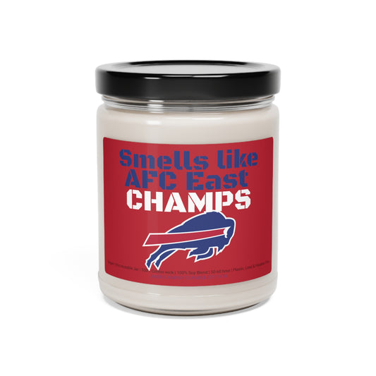 Smells like AFC East CHAMPS Buffalo Bills Scented Soy Candle 9oz
